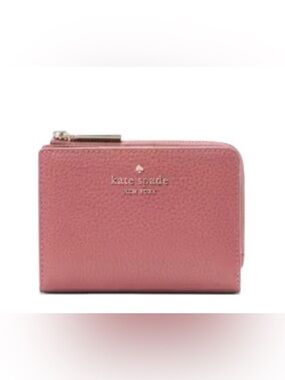 kate spade Small Pebbled Leather L-Zip Wallet
